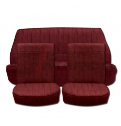 Juego fundas asientos vinilo rojo burdeos Renault Dauphine