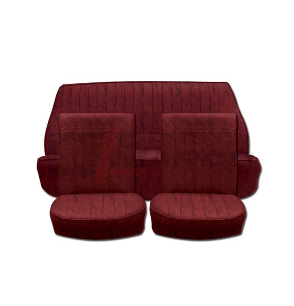 Juego fundas asientos vinilo rojo burdeos Renault Dauphine Juego fundas asientos vinilo rojo burdeos Renault Dauphine