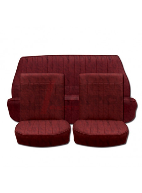 Juego fundas asientos vinilo rojo burdeos Renault Dauphine