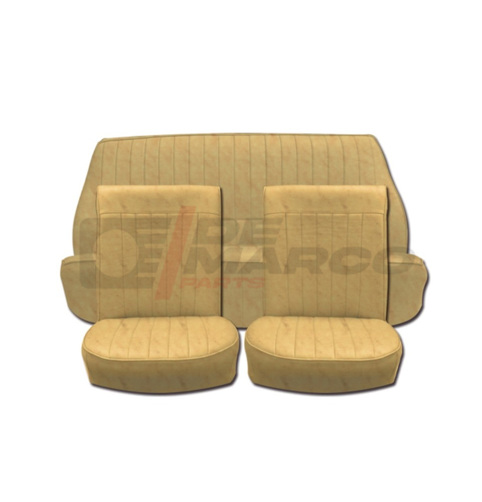 Juego de fundas asientos vinilo beige pergamino Renault Dauphine