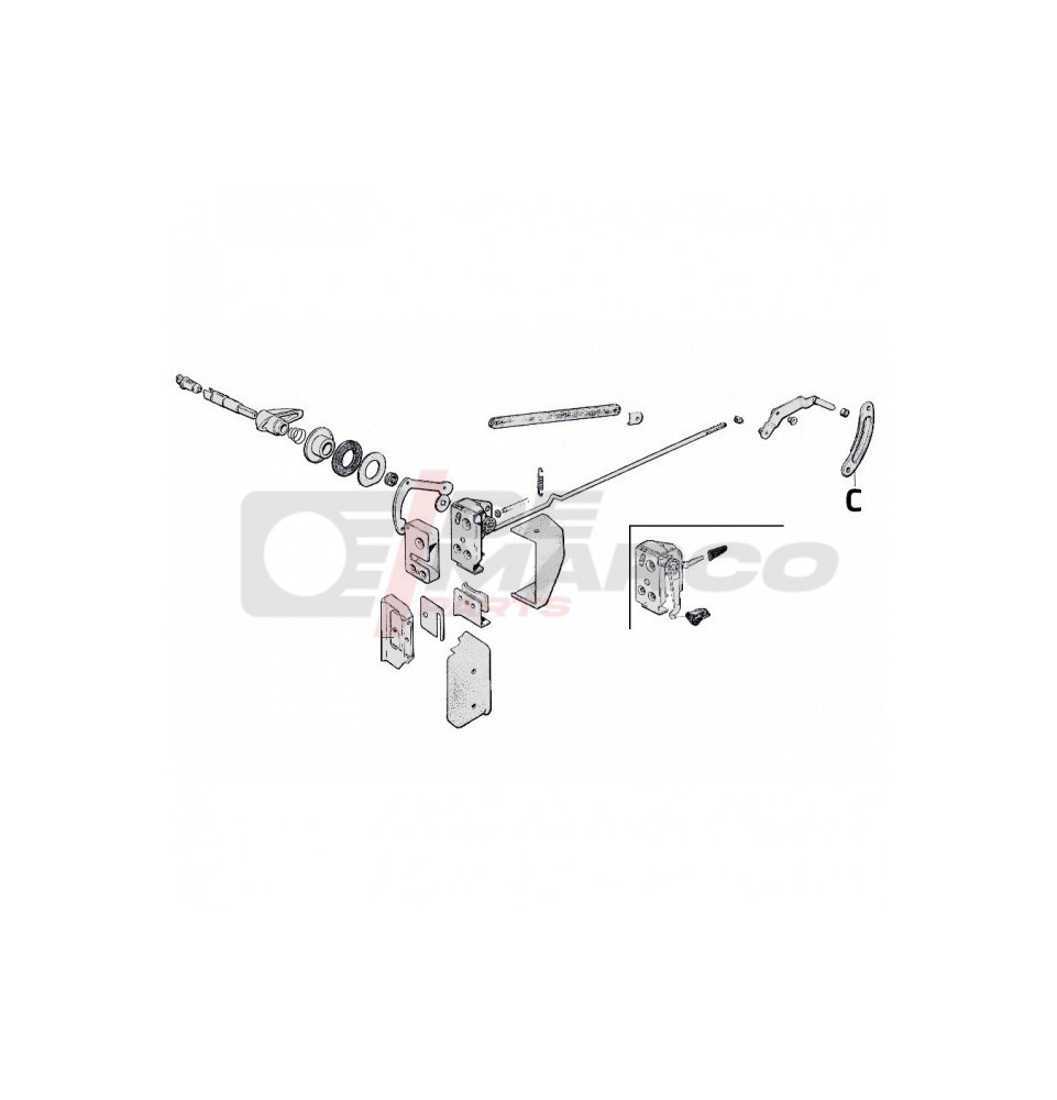 Maniglia Apriporta Esterna Posteriore Nera Liscia Dx Per Toyota Yaris