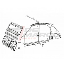 Modanatura profilo inox lucido per Citroen 2CV