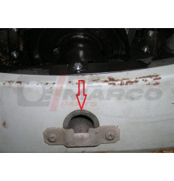 Rear apron lock hole seal for Beetle from 08/1966 to 07/1967
