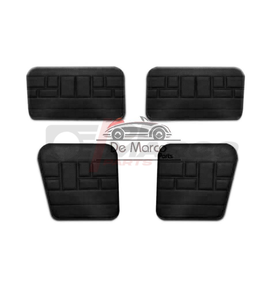 Door lining vinyl black (4 pieces) for Renault 4