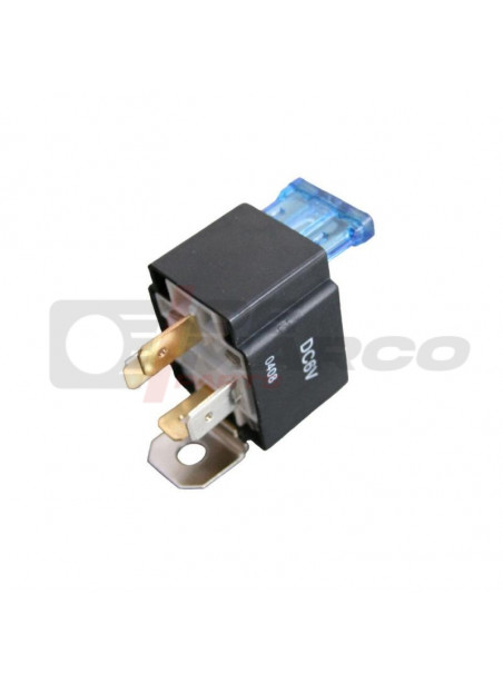Relé universal de 6 voltios y 30 A con fusible de 15 A