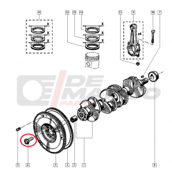 Bullone fissaggio volano Renault 4 R4, R5, R6