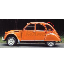 Guarnizione 3° vetro posteriore fisso per Citroen 2CV