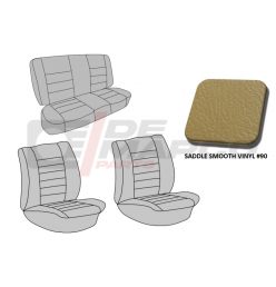 Set rivestimenti sedili sabbia ''smooth vinyl'' per Cabrio Maggiolone 1303 dal 08/1973 al 07/1976