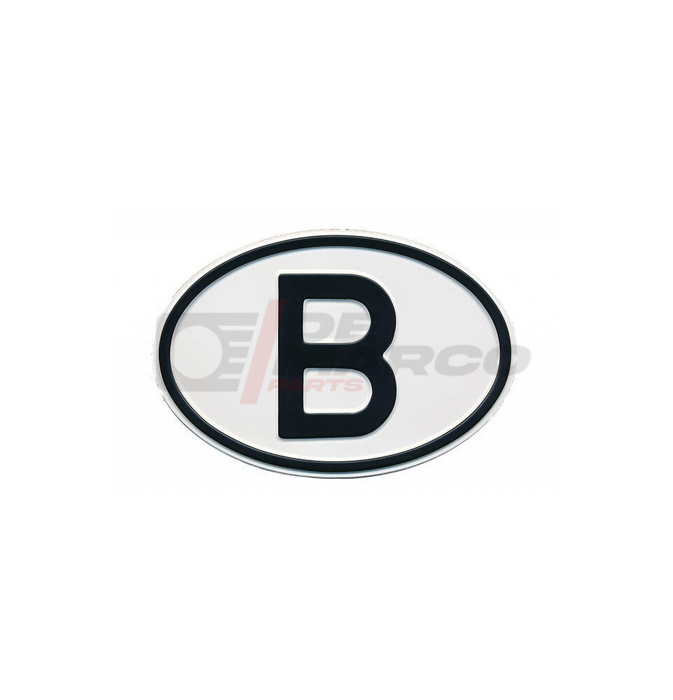 Placa de identificación metálica de Bélgica