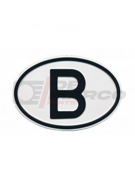 Placa de identificación metálica de Bélgica