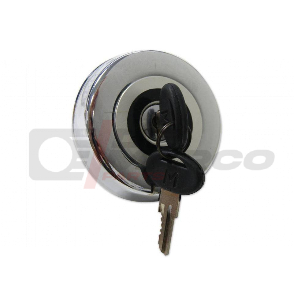 Tapón de combustible cromado con llave para R4, R5, R6, Dauphine, Caravelle, Floride, R8...