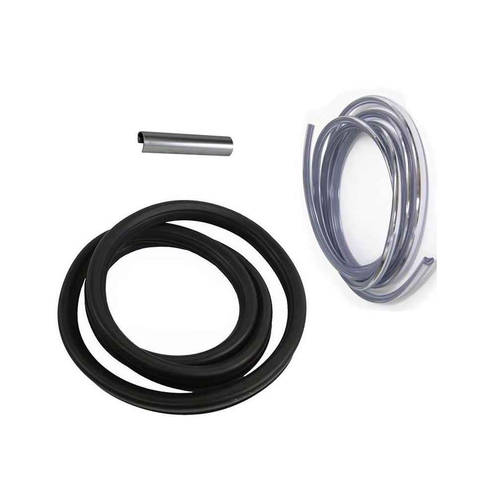 Kit completo de juntas de parabrisas con núcleo cromado Renault 6