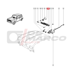 Rejilla de entrada de aire de plástico R4 Renault 4