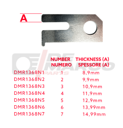 Calzo galvanizado n.º 7 tamaño 14,9 mm para ajuste de la caja guía