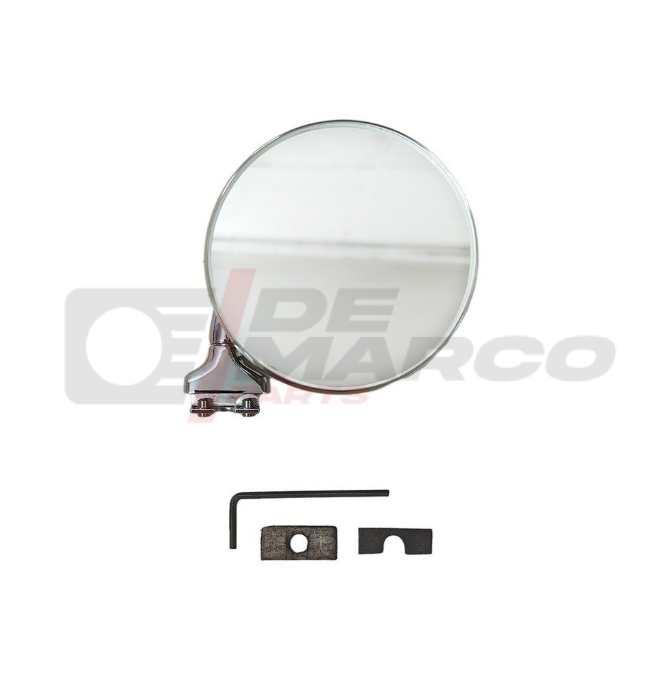 Espejo retrovisor exterior universal de metal cromado