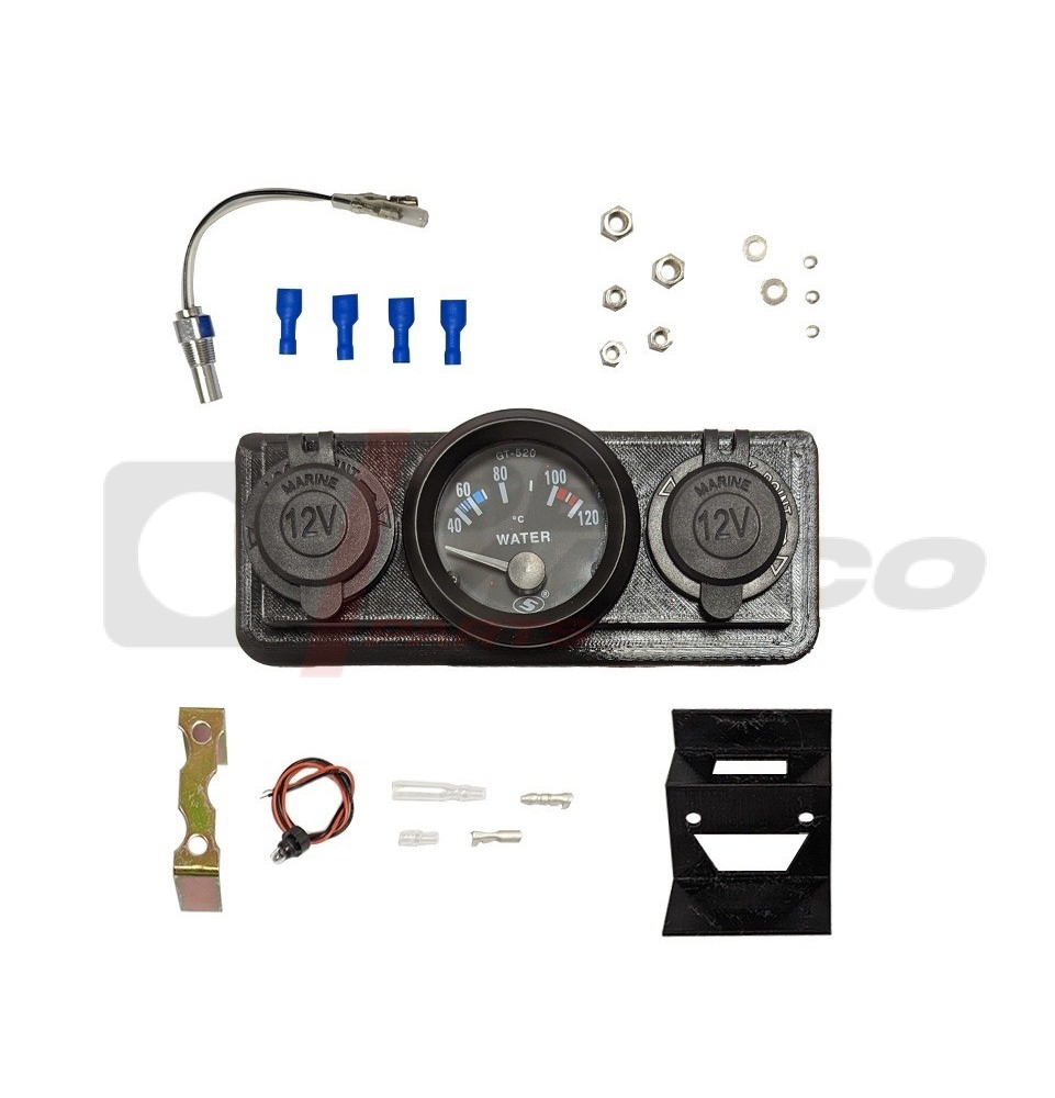 Kit Completo Manometro Temperatura Acqua 40-120°C per Renault 4 e R5