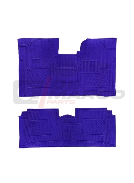 Set tappeti blu in gomma e moquette Renault 4 e R4 F4