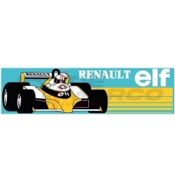 Adesivo vintage lunotto posteriore Renault Elf Formula 1