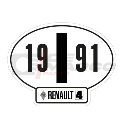Italian Identification Sticker Renault 4 Year 1991