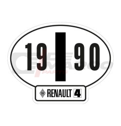 Adesivo Identificativo Italia Renault 4 Anno 1990