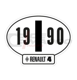 Adhesivo de identificación italiano del Renault 4, año 1990