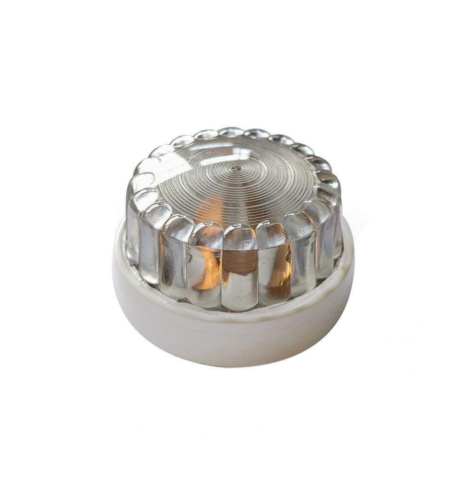 complete internal dome light with white base for vintage renault