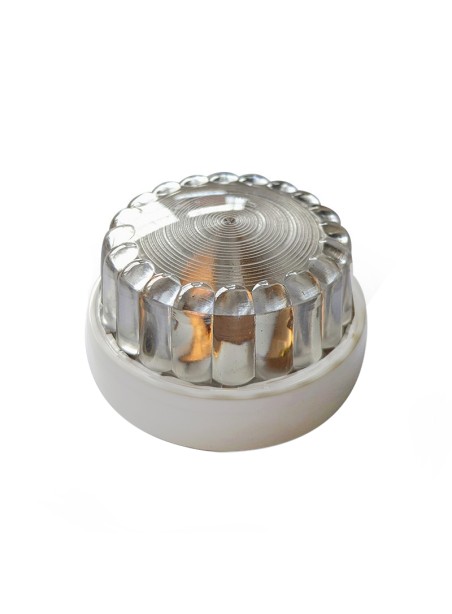 complete internal dome light with white base for vintage renault