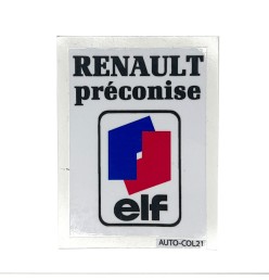 Adesivo Renault "RENAULT PRÉCONISE ELF"