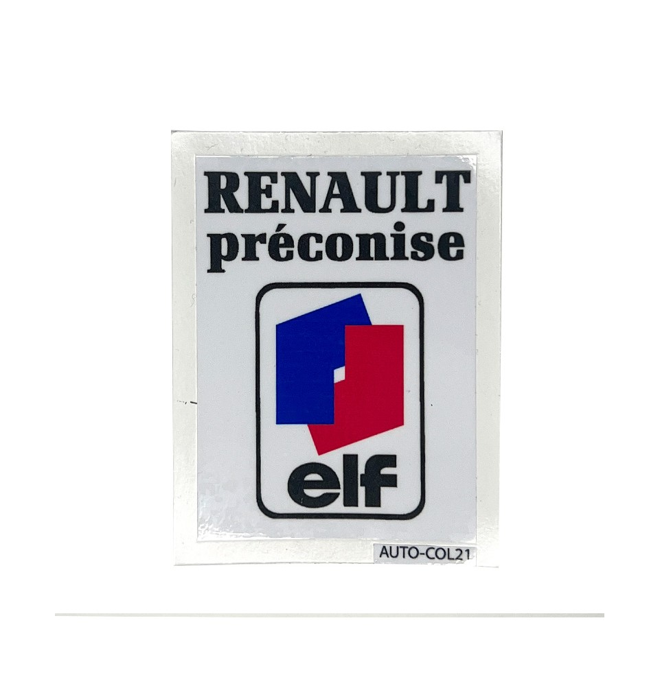 Adesivo Renault "RENAULT PRÉCONISE ELF"