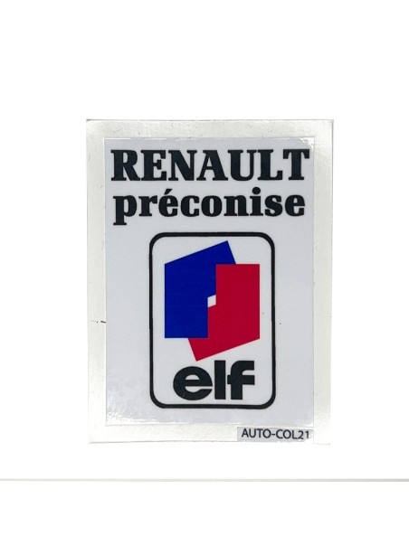 Adesivo Renault "RENAULT PRÉCONISE ELF"