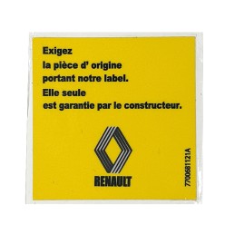 Adesivo Renault "EXIGEZ LA PIÈCE D'ORIGINE"