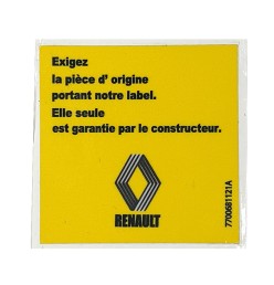 Adhesivo Renault "EXIGEZ LA PIÈCE D'ORIGINE"