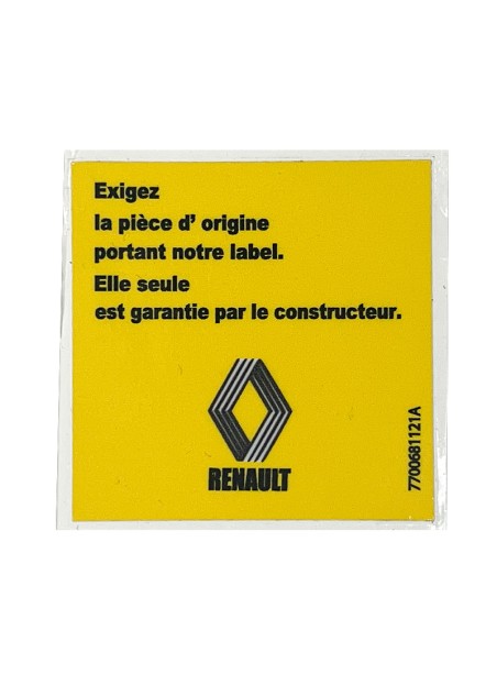 Adesivo Renault "EXIGEZ LA PIÈCE D'ORIGINE"