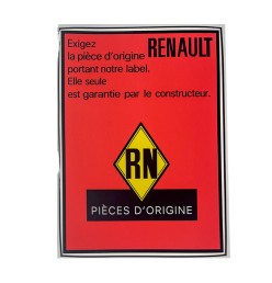 Adesivo Renault EXIGEZ LA PIÈCE D'ORIGINE per auto d'epoca