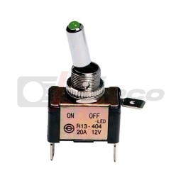 interruptor de palanca con luz LED verde