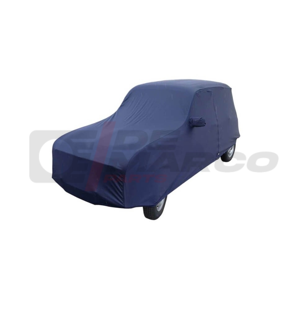 Specific blue indoor car cover for Renault 4