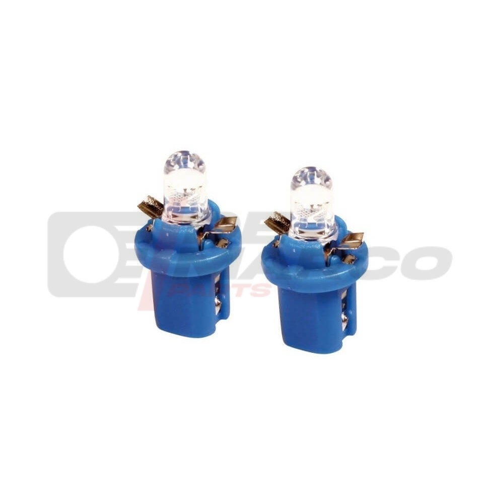Pair of 12V blue LED bulbs for dashboard on Renault 4 and Renault 5