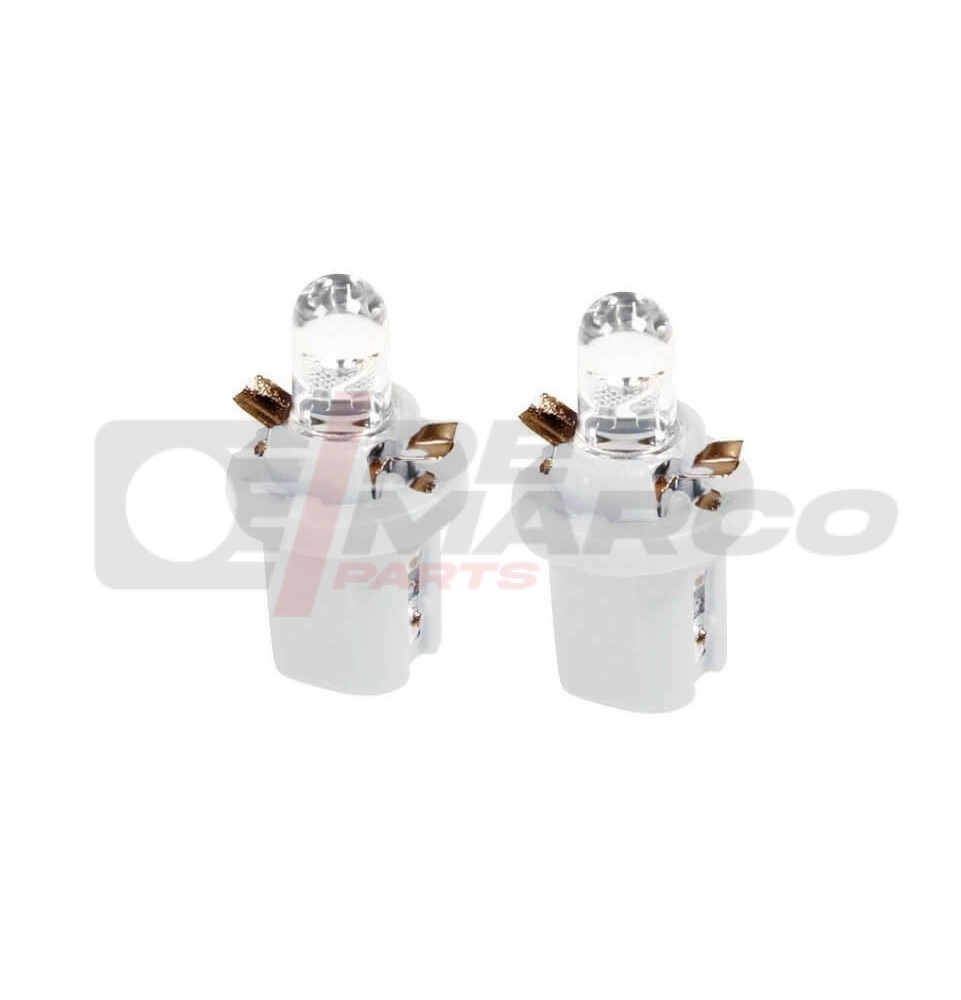Pair of 12V white LED bulbs for dashboard on Renault 4 and Renault 5