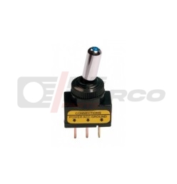 Toggle switch with blue led light
