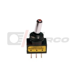 Interruptor de palanca con luz LED roja