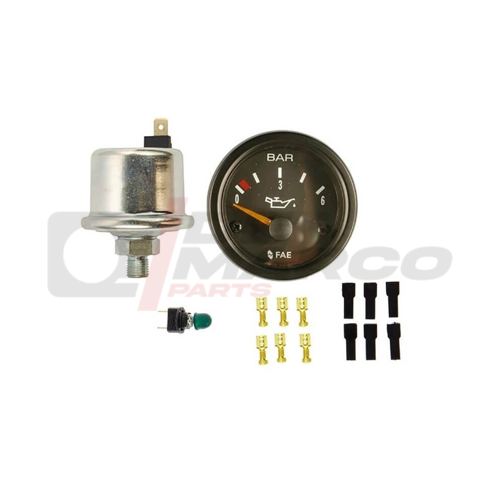 Kit Manómetro Presión Aceite 0-6 BARS para Renault 4, R5, R6, 2CV...