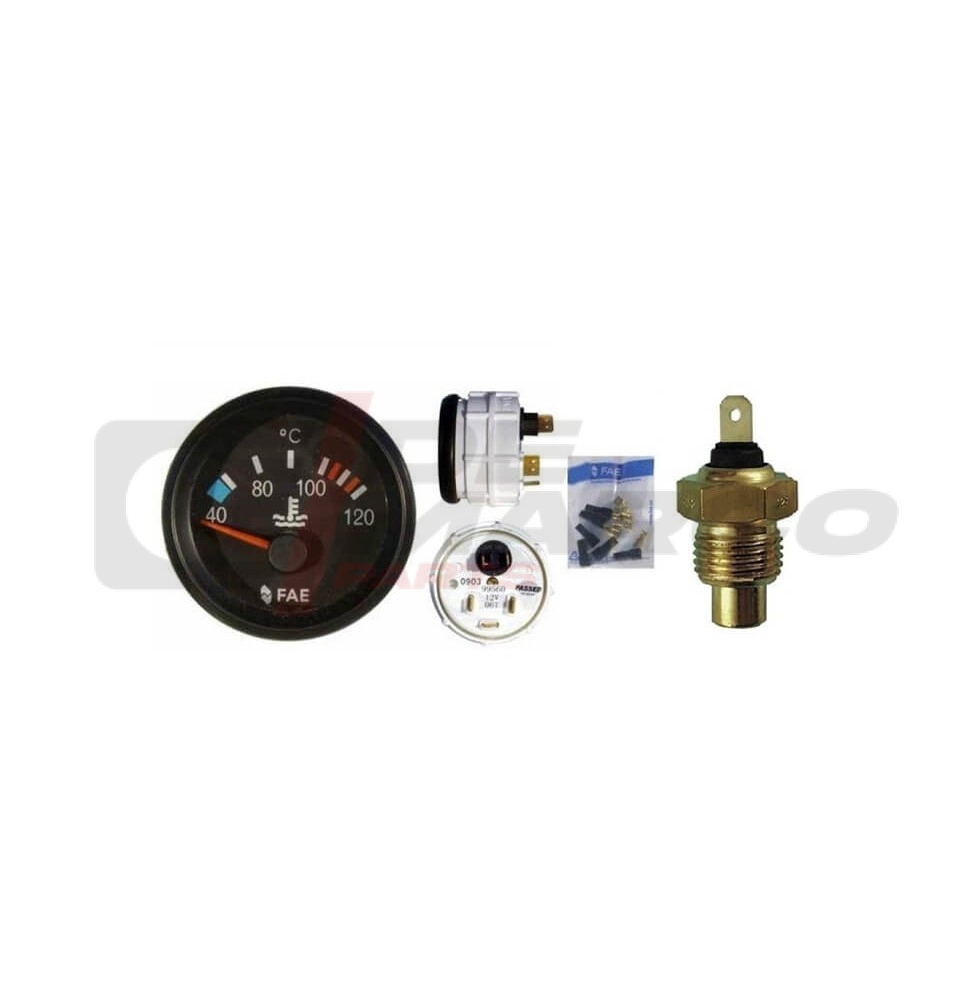 Water temperature pressure gauge kit 40-120°C for classic cars