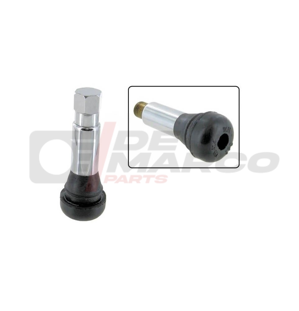 Chrome valve stem for tubeless rim (Ø 11.5mm)