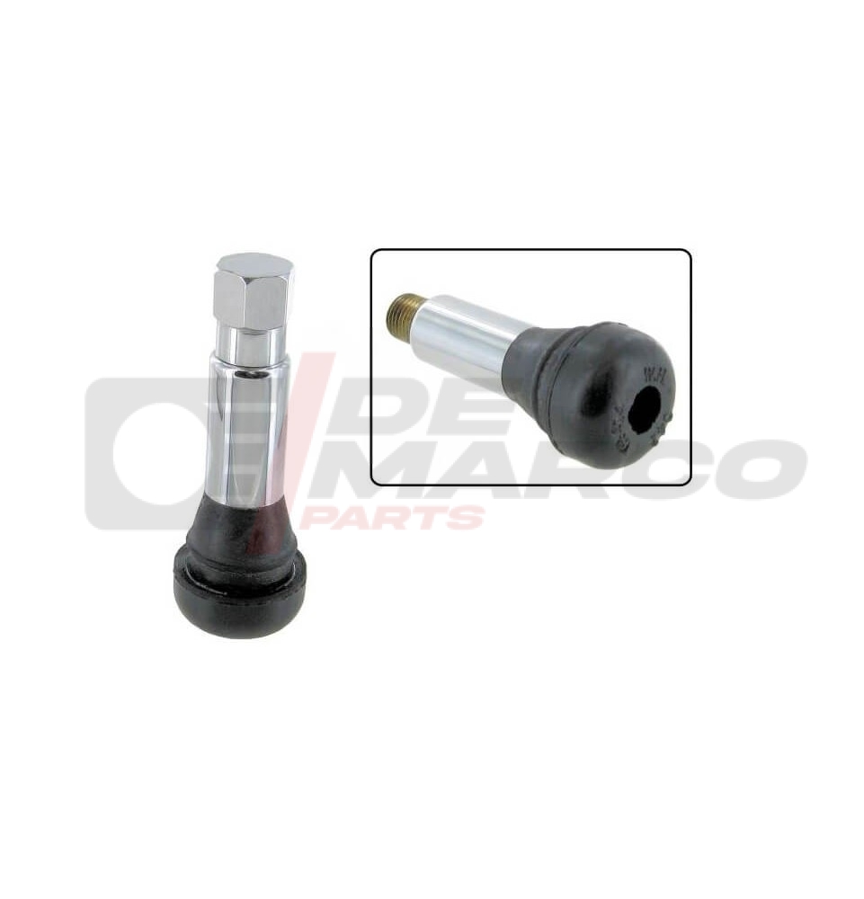 Válvula cromada para llanta tubeless (Ø 11,5mm)