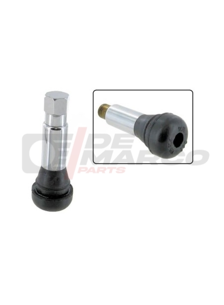 Chrome valve stem for tubeless rim (Ø 11.5mm)