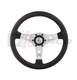 Volante deportivo F340 con radios anodizados blancos