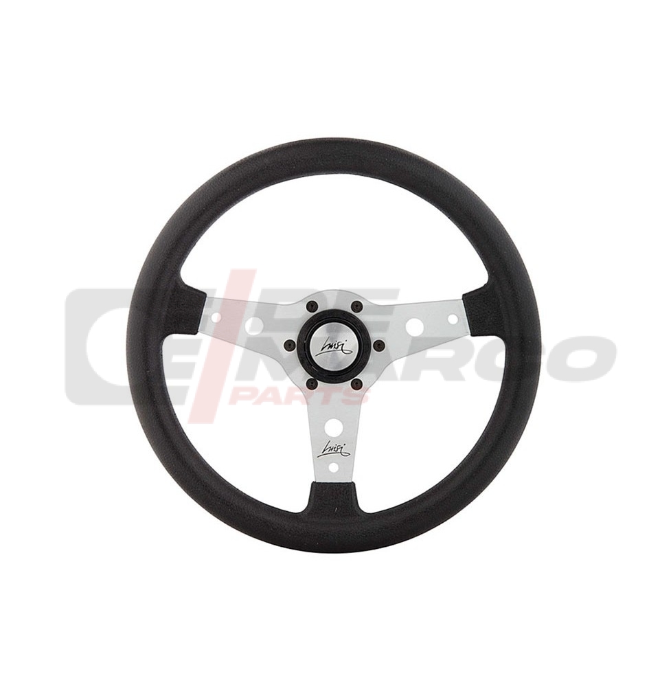 Volante deportivo F340 con radios anodizados blancos