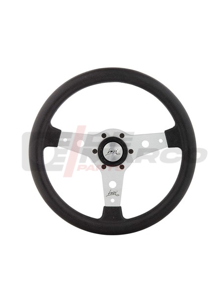 Volante deportivo F340 con radios anodizados blancos
