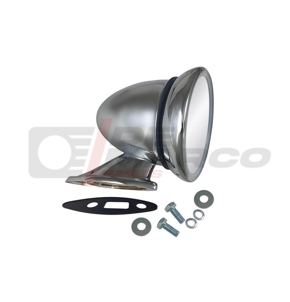 Espejo retrovisor exterior de metal cromado, modelo Obus