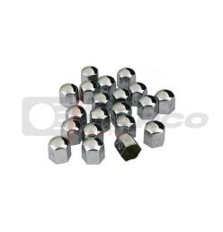 Chrome steel nut cover set, 20 pieces